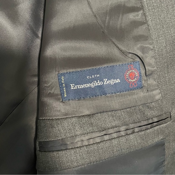 Ermenegildo Zegna Mens Gray 100% Wool Blazer/Sport Coat- Size 46 L (Read) - Picture 12 of 15